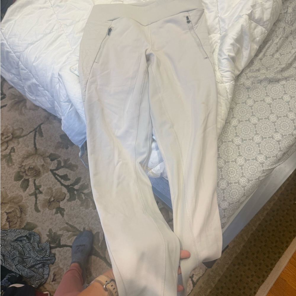 Cream Athletic Pants
